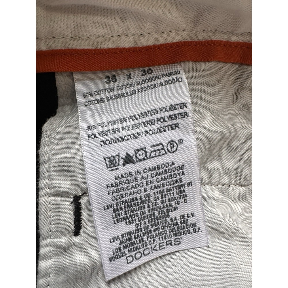 Dockers D2 Pants Easy Khaki Men's Size 36X30 Black Cotton Casual Dress EUC - Picture 4 of 4